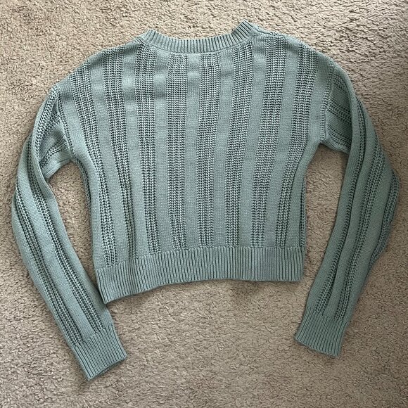 Aeropostale Light Green Knit Sweater Pullover Size S - Picture 2 of 2